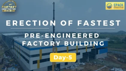 Fastest Pre Engineered Factory Building Day 5 Starting Update Epack Prefab